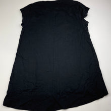Load image into Gallery viewer, Girls Miss Understood, black cotton long t-shirt / top, L: 61cm at front, EUC, size 16,  