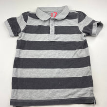 Load image into Gallery viewer, Boys Cotton On, grey stripe cotton polo top, GUC, size 7,  