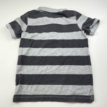Load image into Gallery viewer, Boys Cotton On, grey stripe cotton polo top, GUC, size 7,  