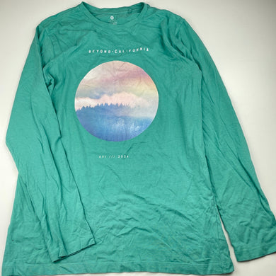Boys Target, organic cotton long sleeve t-shirt / top, FUC, size 14,  