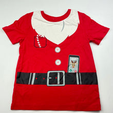 Load image into Gallery viewer, unisex Christmas, cotton t-shirt / top, no labels, armpit to armpit: 30cm, GUC, size 4,  