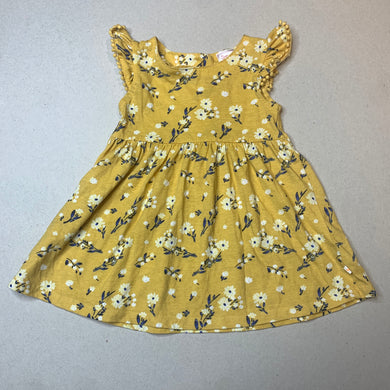 Girls Sprout, floral cotton casual dress, EUC, size 0, L: 39cm