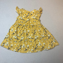Load image into Gallery viewer, Girls Sprout, floral cotton casual dress, EUC, size 0, L: 39cm