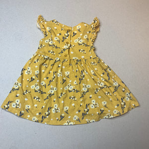 Girls Sprout, floral cotton casual dress, EUC, size 0, L: 39cm