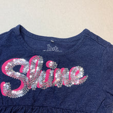 Load image into Gallery viewer, Girls H&amp;T, navy long sleeve top, sequins, GUC, size 1,  