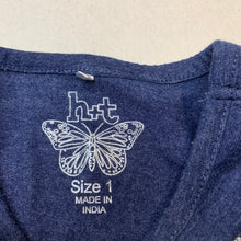 Load image into Gallery viewer, Girls H&amp;T, navy long sleeve top, sequins, GUC, size 1,  