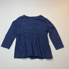 Load image into Gallery viewer, Girls H&amp;T, navy long sleeve top, sequins, GUC, size 1,  
