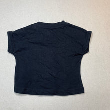 Load image into Gallery viewer, Girls Favourites, black Aus cotton t-shirt / top, EUC, size 000,  