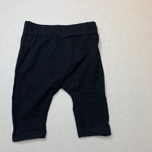 Load image into Gallery viewer, Girls Baby Berry, black stretchy leggings / bottoms, EUC, size 000,  
