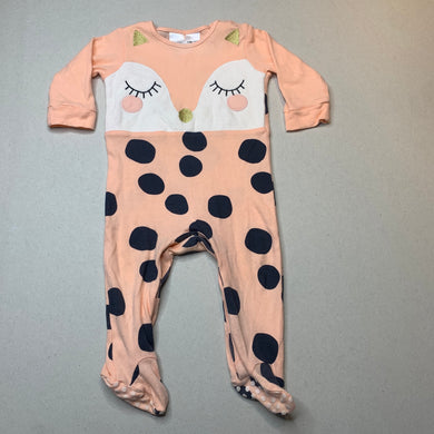 Girls Tiny Little Wonders, soft cotton coverall / romper, FUC, size 00,  