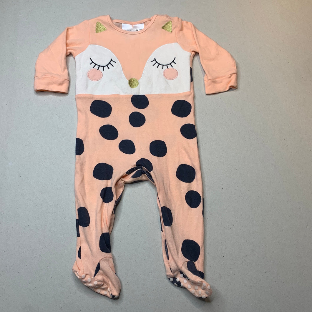 Girls Tiny Little Wonders, soft cotton coverall / romper, FUC, size 00,  