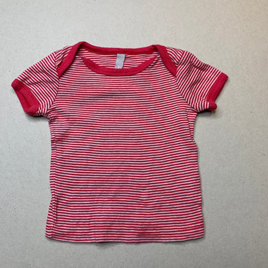 Girls f, striped cotton t-shirt / top, EUC, size 000,  