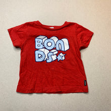 Load image into Gallery viewer, Boys Bonds, red cotton t-shirt / top, GUC, size 00,  
