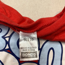 Load image into Gallery viewer, Boys Bonds, red cotton t-shirt / top, GUC, size 00,  