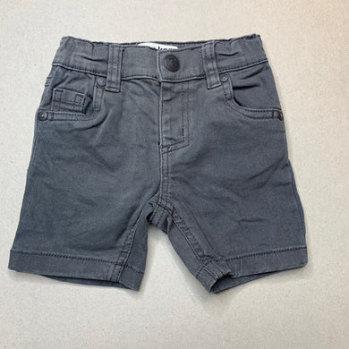 Boys Breakers, grey stretch cotton shorts, adjustable, FUC, size 0,  