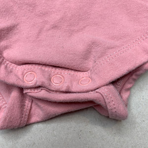 Girls Dymples, pink stretchy singletsuit romper, FUC, size 000,  