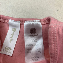 Load image into Gallery viewer, Girls Dymples, pink stretchy singletsuit romper, FUC, size 000,  