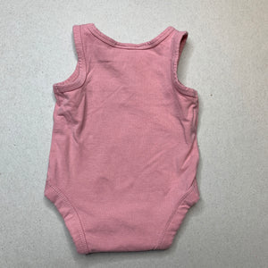 Girls Dymples, pink stretchy singletsuit romper, FUC, size 000,  