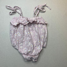 Load image into Gallery viewer, Girls Little Miss Amberly, floral cotton summer romper, EUC, size 00,  