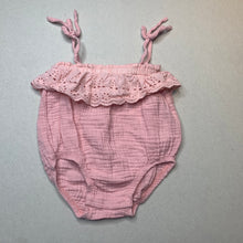 Load image into Gallery viewer, Girls David Jones, organic cotton summer romper, FUC, size 00,  