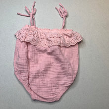 Load image into Gallery viewer, Girls David Jones, organic cotton summer romper, FUC, size 00,  