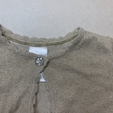 Load image into Gallery viewer, Girls Target, metallic gold lightweight bolero cardigan, EUC, size 1,  