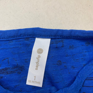 Boys Dymples, cotton henley t-shirt / top, EUC, size 1,  