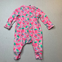 Load image into Gallery viewer, Girls Tradie, Frosty Fruits stretchy zip romper, GUC, size 000,  