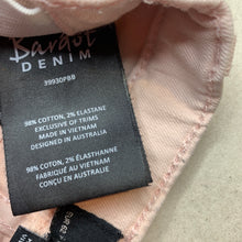 Load image into Gallery viewer, Girls Bardot Junior, pink stretch denim pants, adjustable, FUC, size 000,  