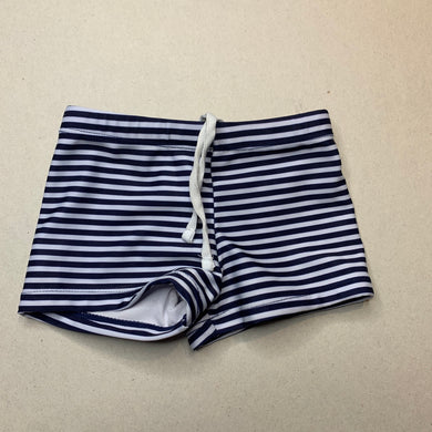 Boys purebaby, striped swim shorts, elasticated, EUC, size 0,  