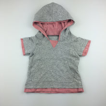 Load image into Gallery viewer, Boys Mix Baby, grey cotton hoodie / t-shirt / top, GUC, size 000