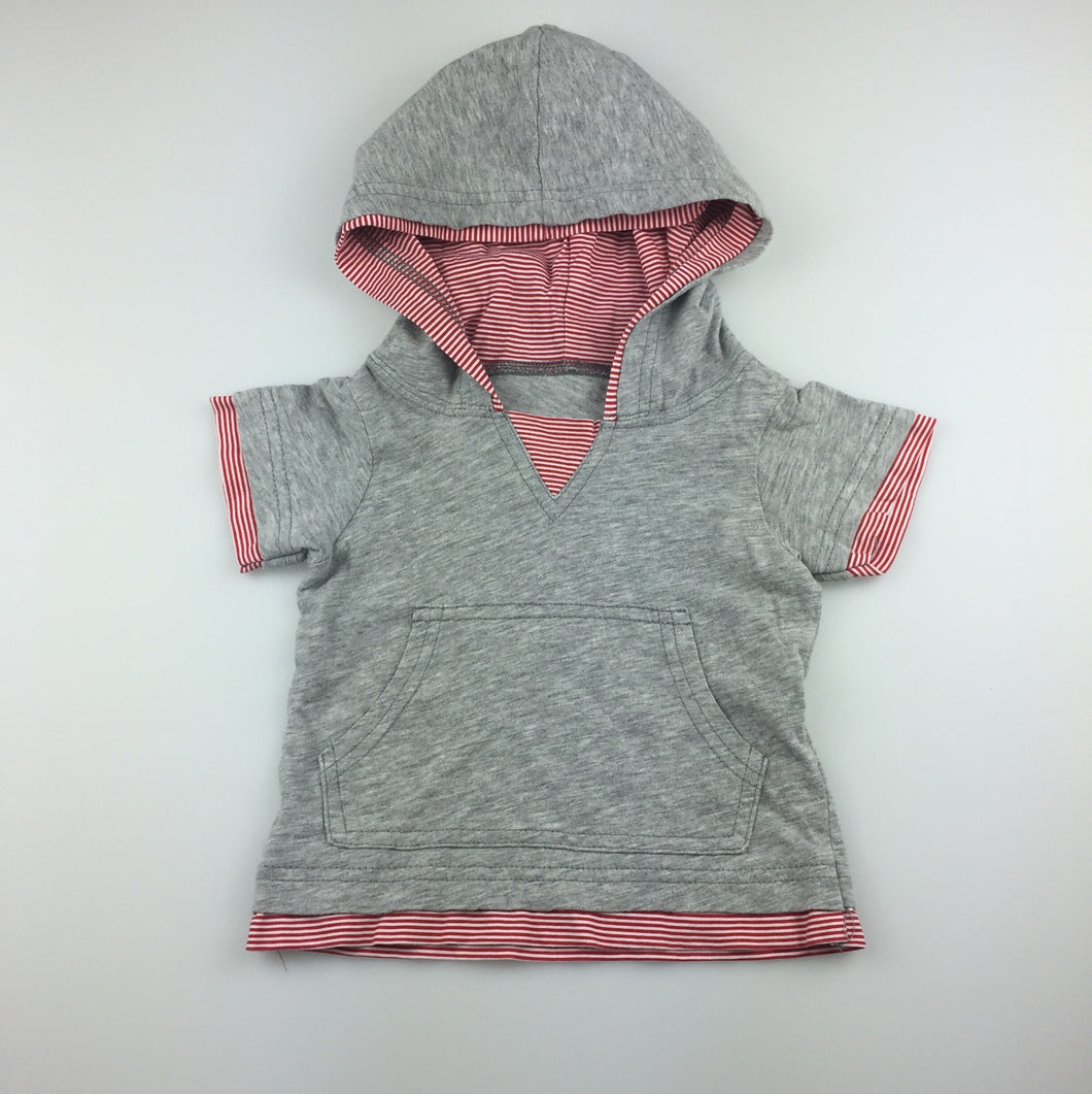 Boys Mix Baby, grey cotton hoodie / t-shirt / top, GUC, size 000