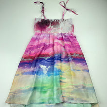 Load image into Gallery viewer, Girls Bardot Junior, lightweight summer hi-lo dress, FUC, size 6, L: 60cm at front