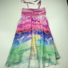Load image into Gallery viewer, Girls Bardot Junior, lightweight summer hi-lo dress, FUC, size 6, L: 60cm at front