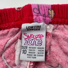 Load image into Gallery viewer, Girls Snooze Zone, flannel cotton pyjama pants, elasticated, GUC, size 10,  