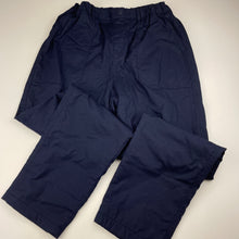 Load image into Gallery viewer, Boys Uniqlo, navy fleece lined pants, adjustable, Inside leg: 62cm, EUC, size 13,  