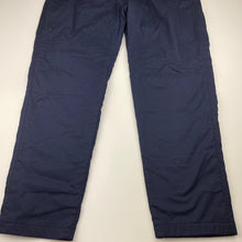Load image into Gallery viewer, Boys Uniqlo, navy fleece lined pants, adjustable, Inside leg: 62cm, EUC, size 13,  