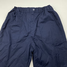 Load image into Gallery viewer, Boys Uniqlo, navy fleece lined pants, adjustable, Inside leg: 62cm, EUC, size 13,  