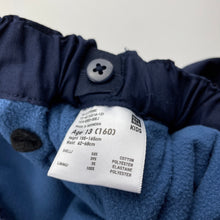 Load image into Gallery viewer, Boys Uniqlo, navy fleece lined pants, adjustable, Inside leg: 62cm, EUC, size 13,  