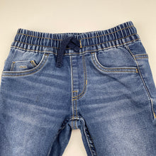 Load image into Gallery viewer, Boys Target, knit stretch denim jogger pants, elasticated, Inside leg: 32cm, FUC, size 2,  