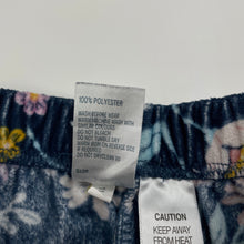 Load image into Gallery viewer, Girls Anko, soft fleece floral pyjama pants, elasticated, GUC, size 10,  