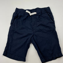 Load image into Gallery viewer, Boys H&amp;M, navy lightweight cotton shorts, elasticated, GUC, size 7,  
