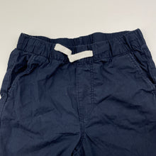 Load image into Gallery viewer, Boys H&amp;M, navy lightweight cotton shorts, elasticated, GUC, size 7,  