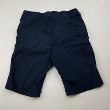 Load image into Gallery viewer, Boys H&amp;M, navy lightweight cotton shorts, elasticated, GUC, size 7,  