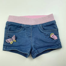 Load image into Gallery viewer, Girls Anko, stretchy denim shorts, elasticated, GUC, size 1,  