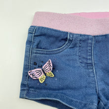 Load image into Gallery viewer, Girls Anko, stretchy denim shorts, elasticated, GUC, size 1,  