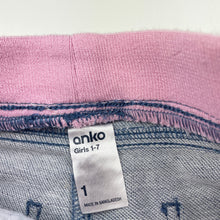 Load image into Gallery viewer, Girls Anko, stretchy denim shorts, elasticated, GUC, size 1,  
