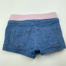 Load image into Gallery viewer, Girls Anko, stretchy denim shorts, elasticated, GUC, size 1,  