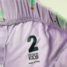 Load image into Gallery viewer, Girls Cotton On, Christmas pyjama shorts, elasticated, GUC, size 2,  