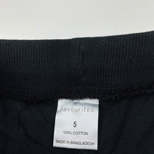Load image into Gallery viewer, Girls Favourites, black cotton shorts, elasticated, EUC, size 5,  